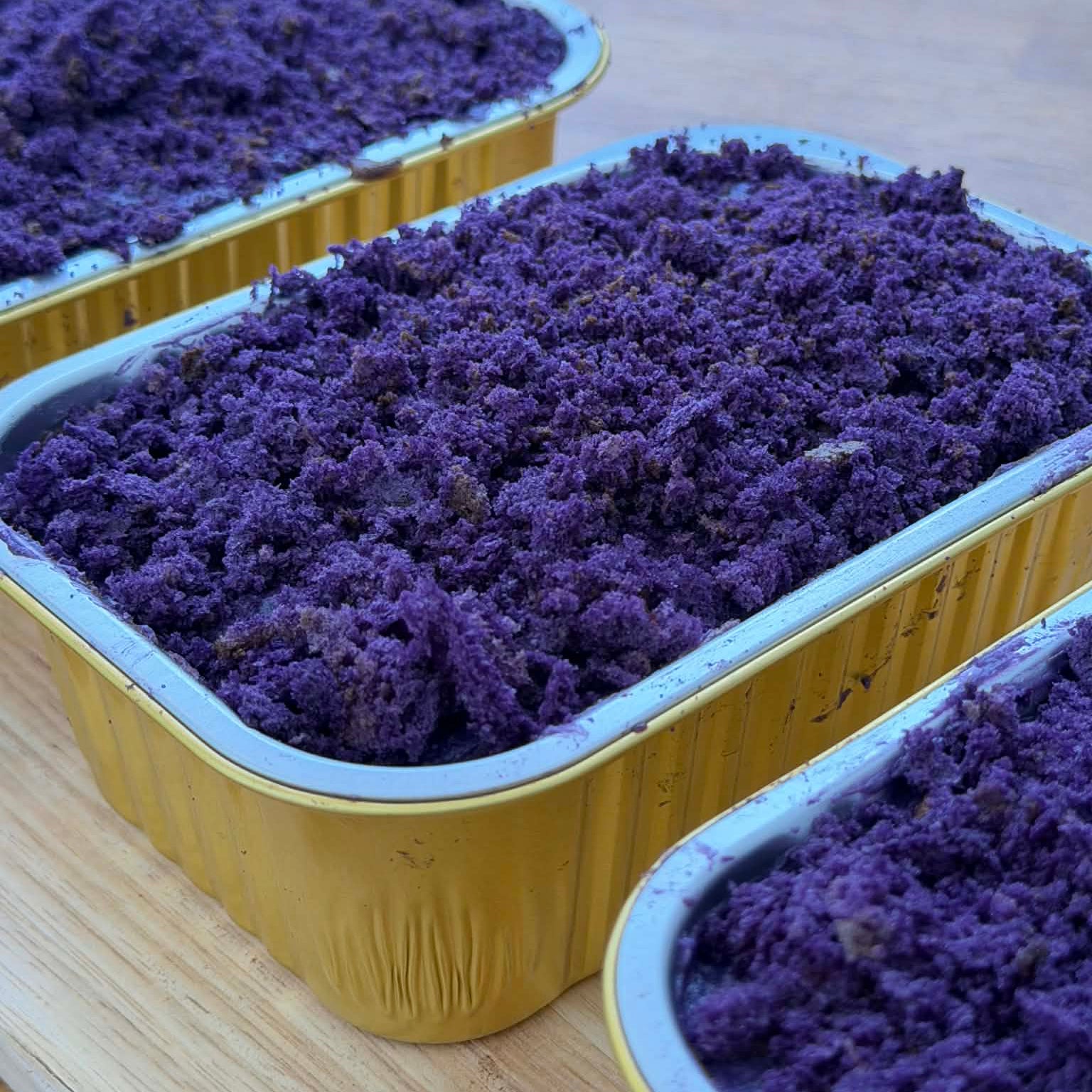 Ube Cake in a Tub
